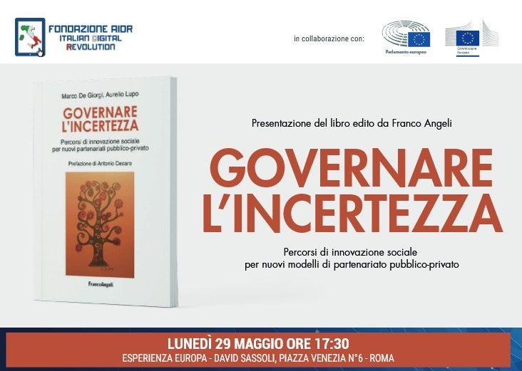 “Governare l’incertezza”, il 29 maggio presentazione libro De Giorgi-Lupo