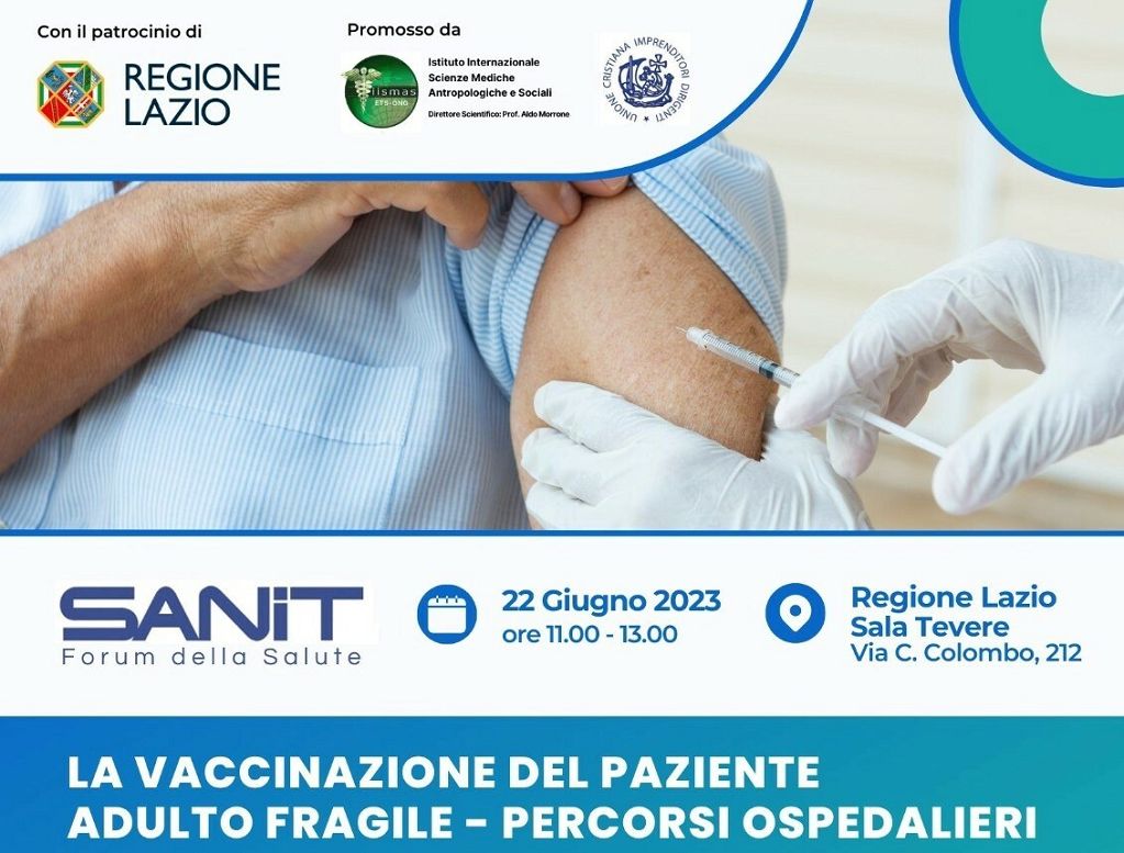 “La vaccinazione del paziente adulto fragile”, il 22 giugno convegno a Roma