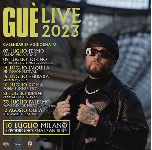 Musica, al via il tour di Gué il 7 luglio