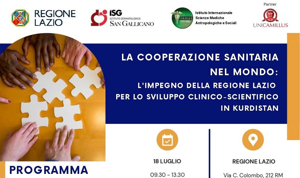 Sanità, martedì 18 convegno “La cooperazione sanitaria nel mondo”