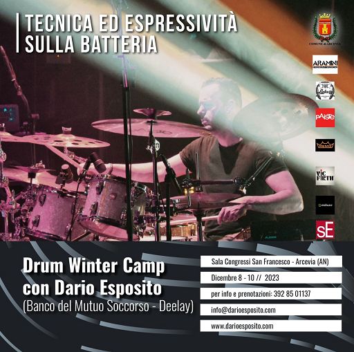 Musica, torna il Drum Winter Camp di Dario Esposito