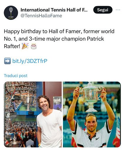 Fip Rise Australian Open, la leggenda Pat Rafter debutta nel padel