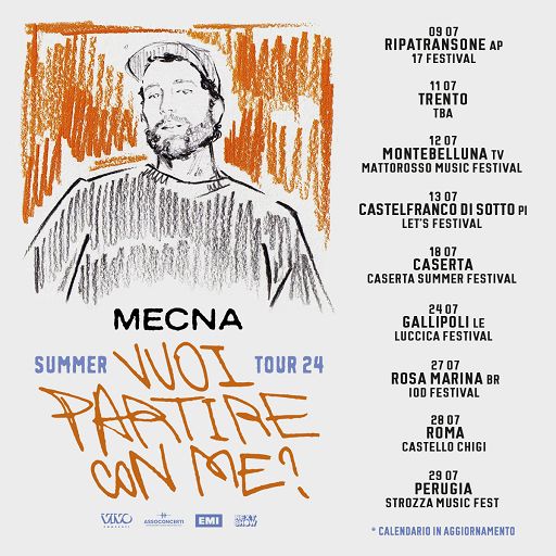 Mecna è pronto a tornare live con Vuoi partire con me?