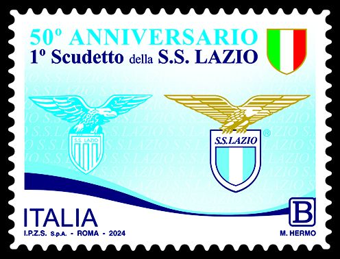 Calcio, Poste: francobollo dedicato al primo scudetto della Lazio