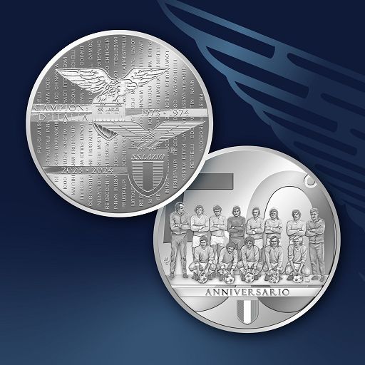 50 anni dallo scudetto della Lazio, la Zecca conia medagli speciale