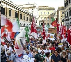 Schlein in piazza con Conte Avs e Più Europa: “unità, unità”