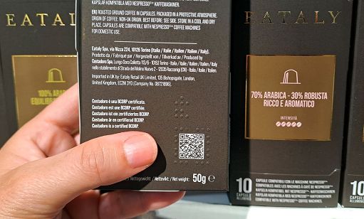 Sui prodotti a marchio Eataly il TQ Braille, Qr code per non vedenti