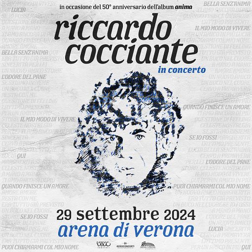 Riccardo Cocciante live all’Arena di Verona il 29 settembre