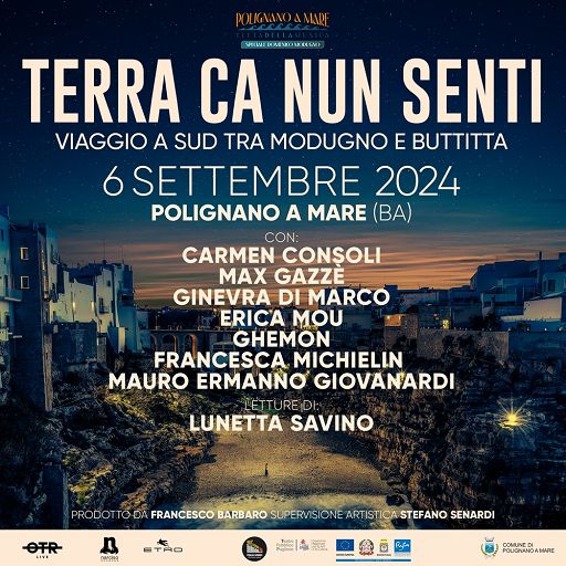 Carmen Consoli direttrice artistica del concerto a Polignano a Mare
