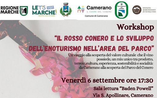 Il 6 settembre a Camerano workshop sul turismo del vino nel Conero