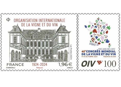 Vino, francobollo delle Poste francesi per il centenario dell’Oiv
