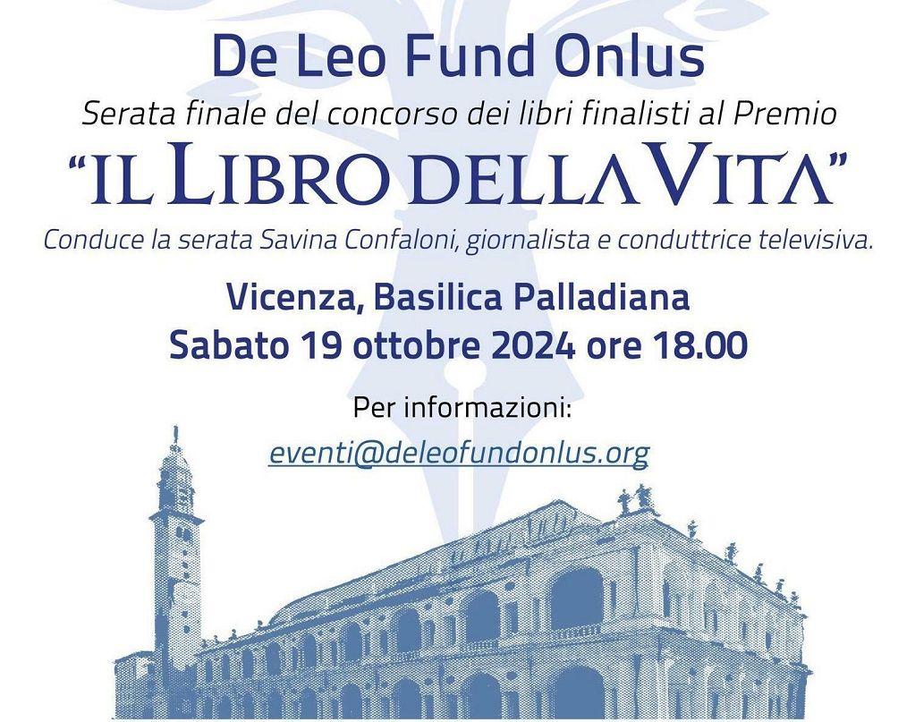 Premio Letterario “Il Libro della Vita” annuncia terna finalista