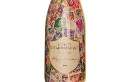 Francobolli e bollicine per brindisi all’amore con Comte de Montaigne