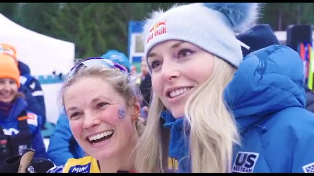 Lindsey Vonn in Val di Fiemme per tifare l’amica Jessie Diggins