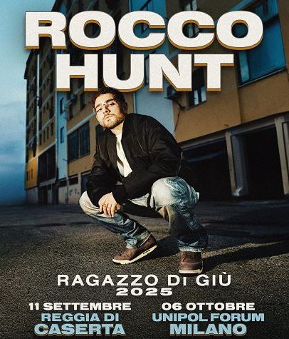Rocco Hunt: sarò live alla Reggia di Caserta e al Forum di Milano