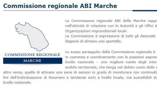 Banche, insediata la nuova Commissione regionale Abi Marche