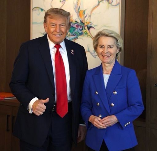 Dazi, Trump fa accordo con il Regno Unito e vede von der Leyen per arrivare ad un’intesa