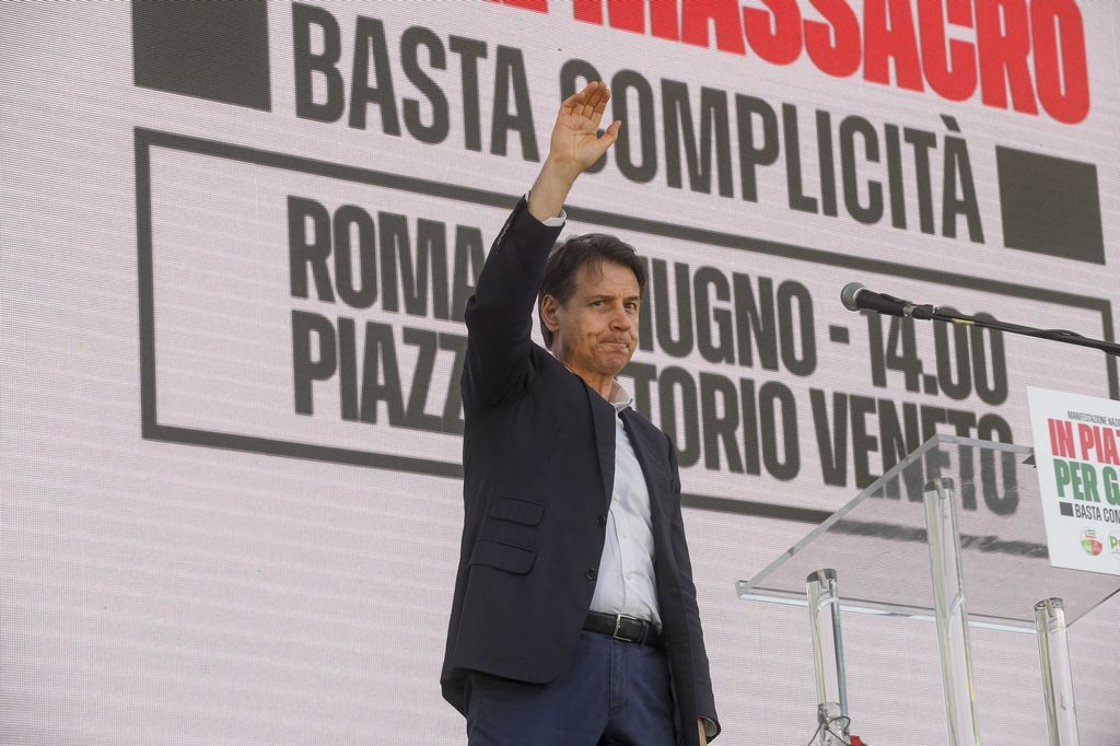 Conte al corteo di Roma: il popolo contrario al riarmo è maggioranza