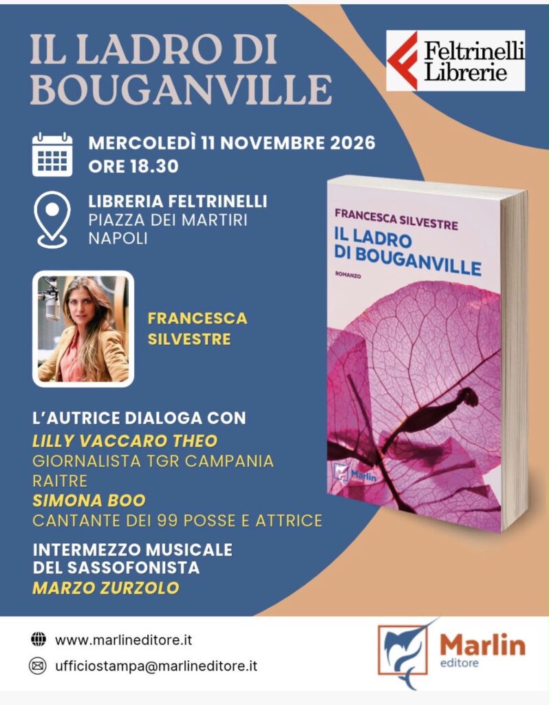 “Il ladro di bouganville”, Francesca Silvestre presenta il romanzo alla Feltrinelli di Napoli